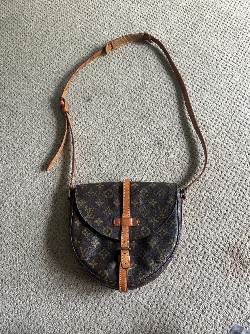 Louis Vuitton Chantilly MM Monogram Crossbody Saddle Bag Vintage